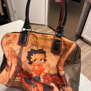 Betty Boop Satchel with Brown and Black Accents